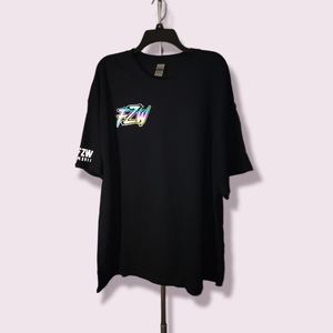 Iridescent reflective T-shirt. (unisex, short sleeve, black, reflective)